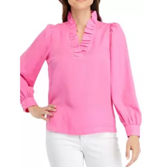 Crown and Ivy Ruffle front Top SZ XL - Picture 1 of 10